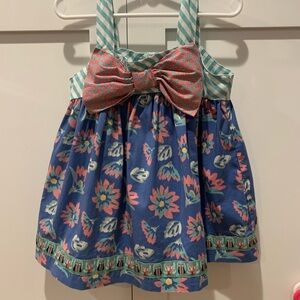 Matilda Jane Floral Bow top - Blue and Pink